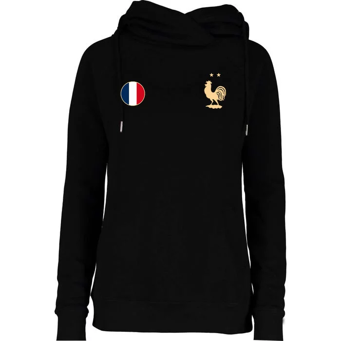 France Soccer Jersey Football Roosters Flag Womens Funnel Neck Pullover Hood