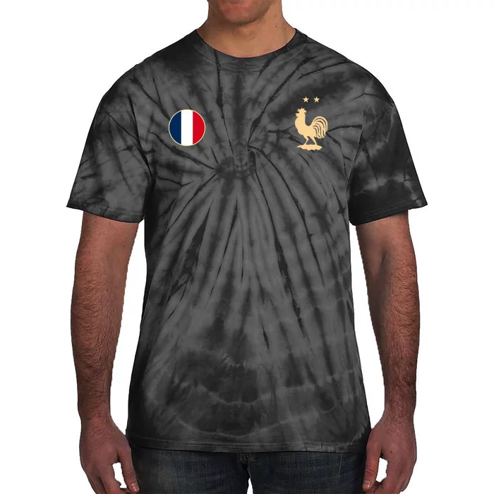 France Soccer Jersey Football Roosters Flag Tie-Dye T-Shirt