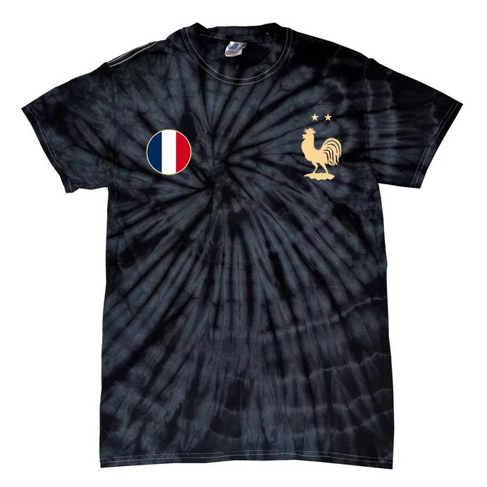 France Soccer Jersey Football Roosters Flag Tie-Dye T-Shirt