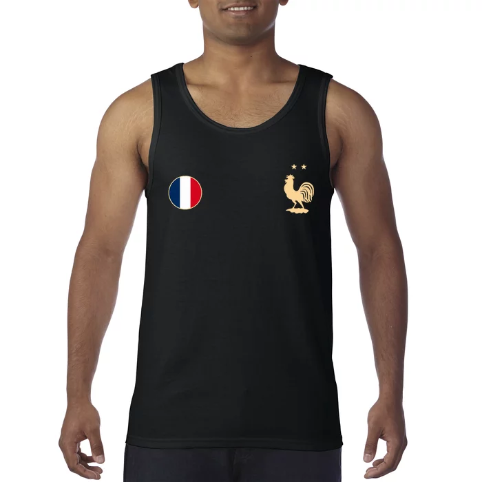 France Soccer Jersey Football Roosters Flag Tank Top