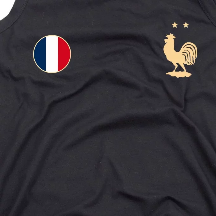 France Soccer Jersey Football Roosters Flag Tank Top