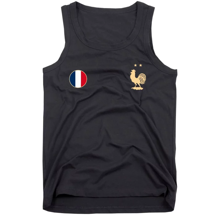 France Soccer Jersey Football Roosters Flag Tank Top