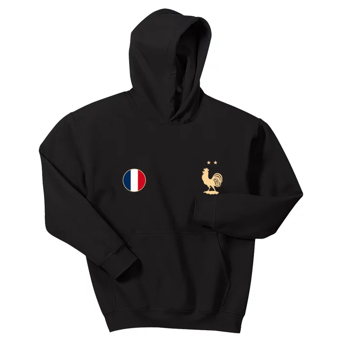 France Soccer Jersey Football Roosters Flag Kids Hoodie