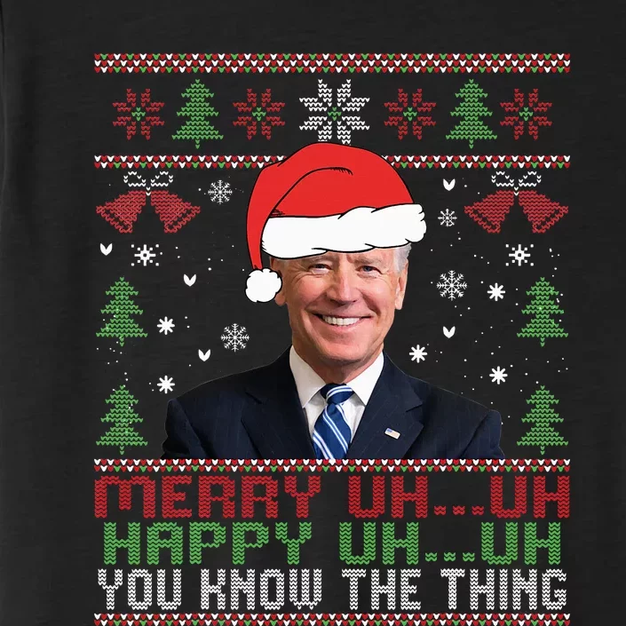 Funny Santa Joe Biden Merry Uh Uh Christmas Ugly ChromaSoft Performance T-Shirt