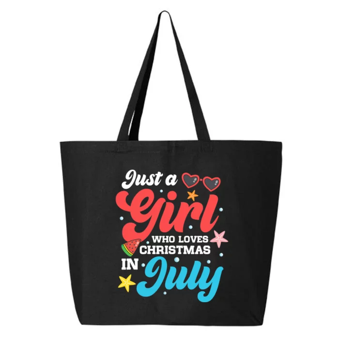 Funny Summer Just A Girl Who Loves Christmas In July 25L Jumbo Tote