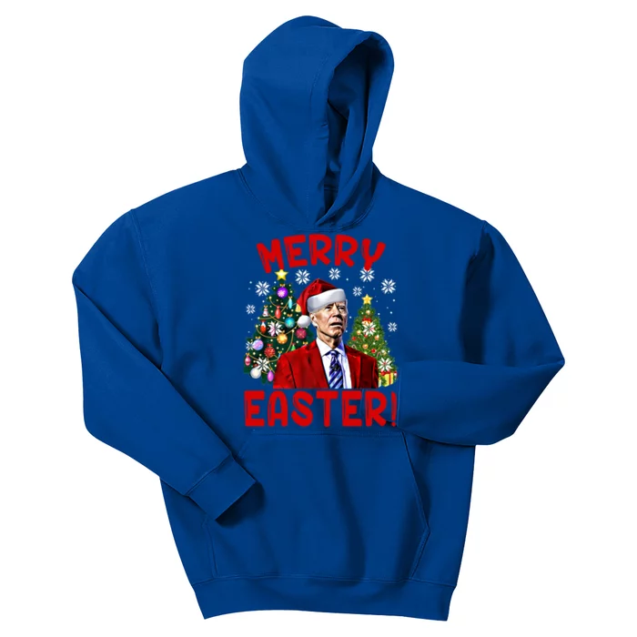 Funny Santa Joe Biden Happy Easter Ugly Christmas Confused Gift Kids Hoodie