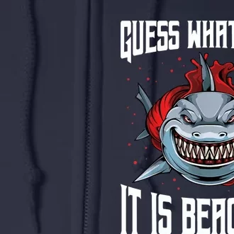 Funny Shark Joke Guess What Week It Is Sarcastic Party Beach Full Zip Hoodie