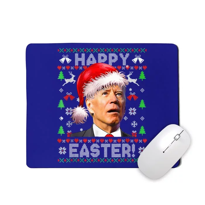 Funny Santa Joe Biden Happy Easter Ugly Christmas Mousepad