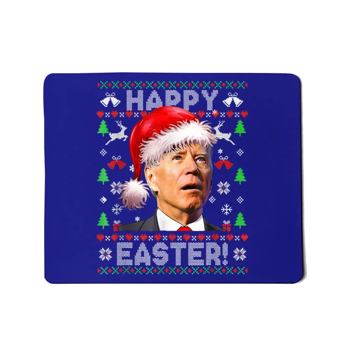 Funny Santa Joe Biden Happy Easter Ugly Christmas Mousepad