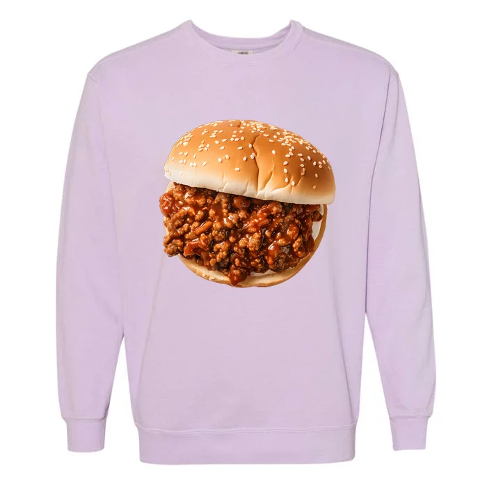 Funny Sloppy Joe Sandwich Lunchlady Food Halloween Costume Garment-Dyed Sweatshirt