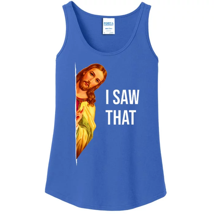 Funny Saying Jesus Bible Best Joke Quote I Saw That And That Ladies Essential Tank