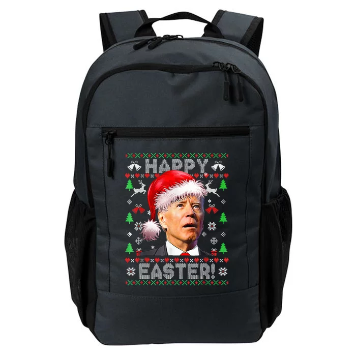 Funny Santa Joe Biden Happy Easter Ugly Christmas Daily Commute Backpack