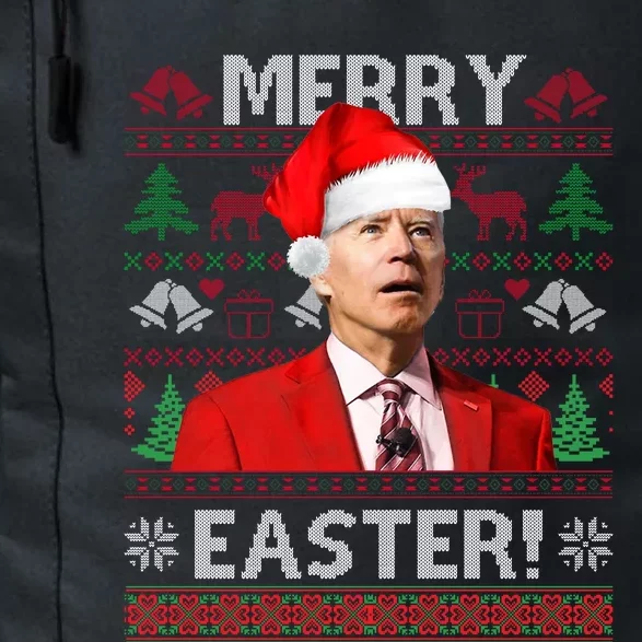 Funny Santa Joe Biden Merry Easter Ugly Christmas Daily Commute Backpack