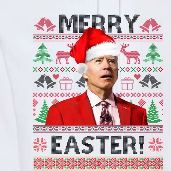 Funny Santa Joe Biden Merry Easter Ugly Christmas Premium Hoodie