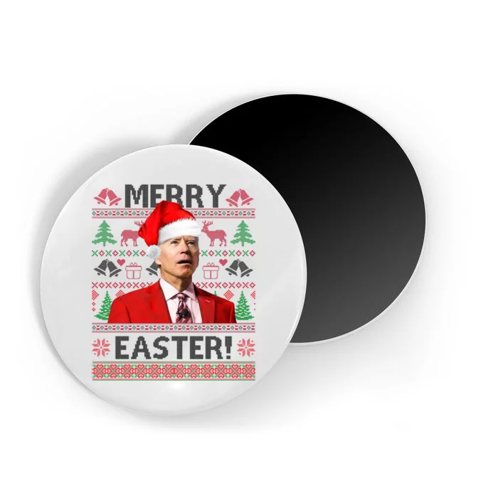 Funny Santa Joe Biden Merry Easter Ugly Christmas Magnet