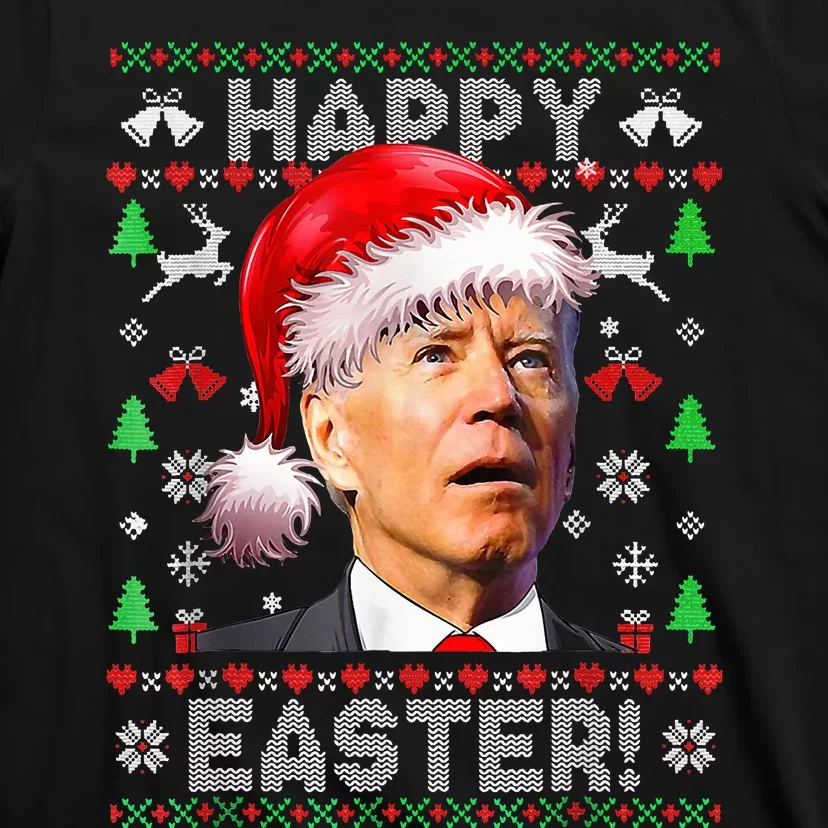 Funny Santa Joe Biden Happy Easter Ugly Christmas T-Shirt