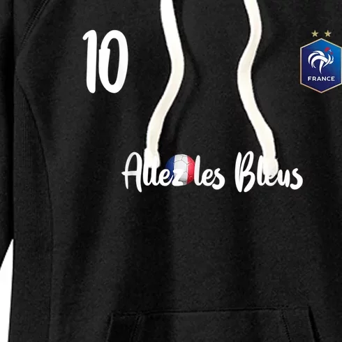 France Soccer Jersey France Football Alles Les Bleus Women's Fleece Hoodie