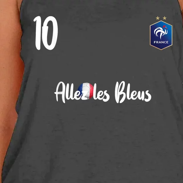 France Soccer Jersey France Football Alles Les Bleus Women's Knotted Racerback Tank