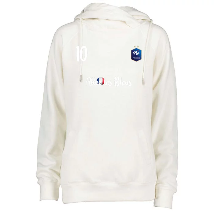 France Soccer Jersey France Football Alles Les Bleus Womens Funnel Neck Pullover Hood