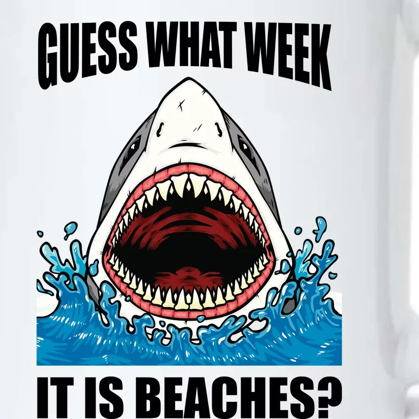 Funny Shark Joke Guess What Week It Is Sarcastic Party Beach Gift Black Color Changing Mug