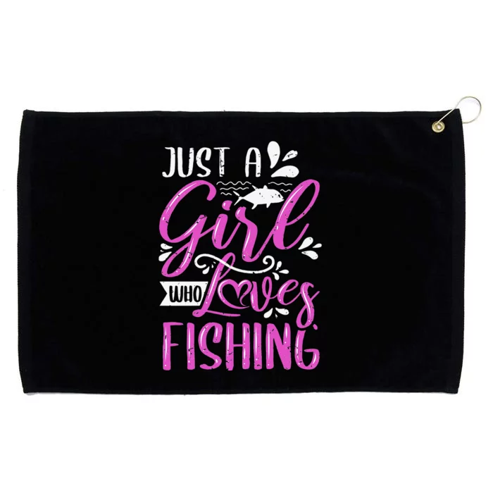 Fishers Sayings Just A Who Loves Fishing Grommeted Golf Towel