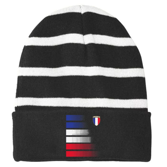 France Soccer Jersey France Football Fan Soccer Striped Beanie with Solid Band