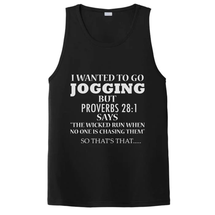 Funny Sarcastic Jogging Performance Tank