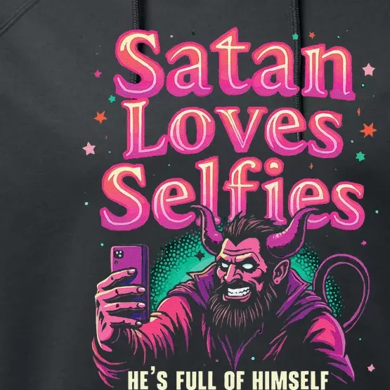 Funny Satan Jokes Religious Jesus Christian Believer Performance Fleece Hoodie