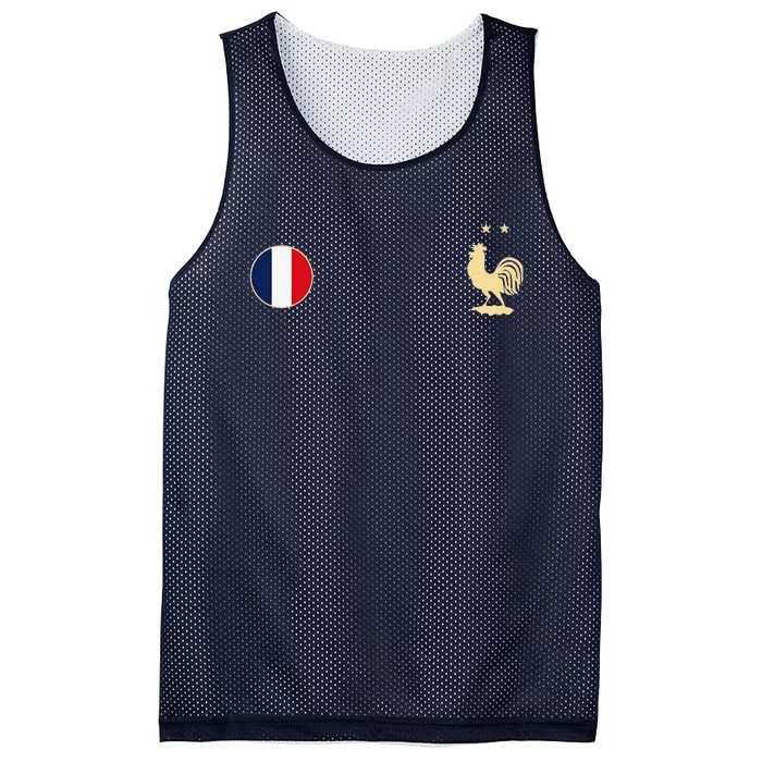 France Soccer Jersey Football Roosters & Flag Mesh Reversible Basketball Jersey Tank