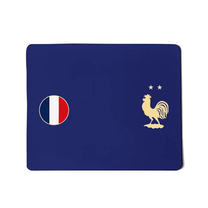 France Soccer Jersey Football Roosters & Flag Mousepad