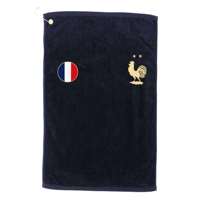 France Soccer Jersey Football Roosters & Flag Platinum Collection Golf Towel