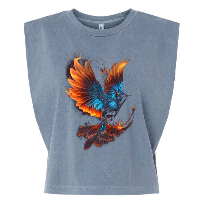 Fiery Stellar's Jay Graphic Tees Garment-Dyed Women's Muscle Tee