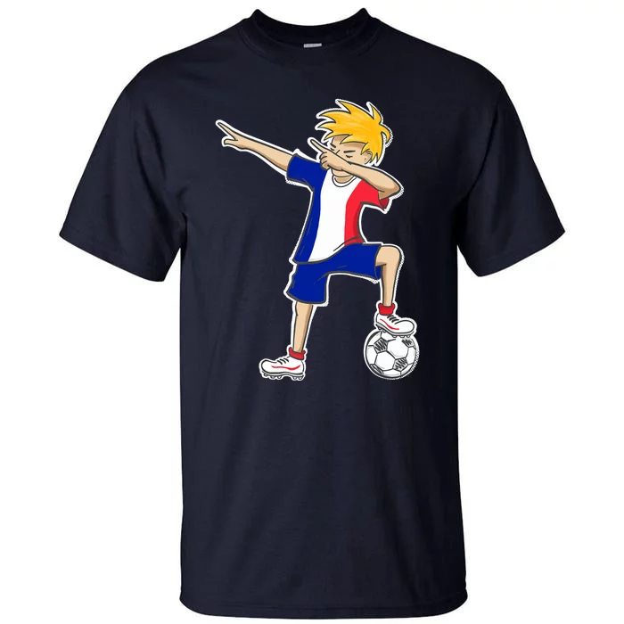 France Soccer Jersey Dabbing Boy French Flag Tall T-Shirt