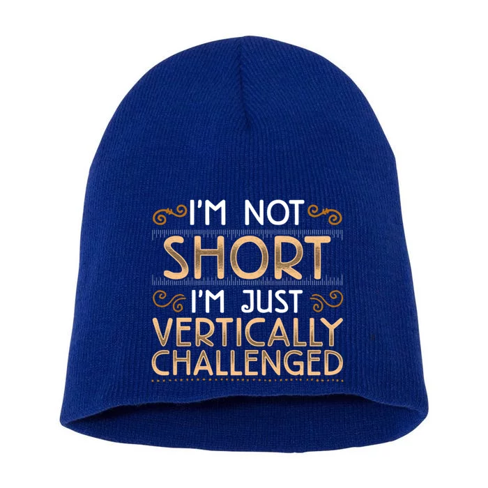 Funny Short Joke Friend Gift Vertically Challenged Short Acrylic Beanie