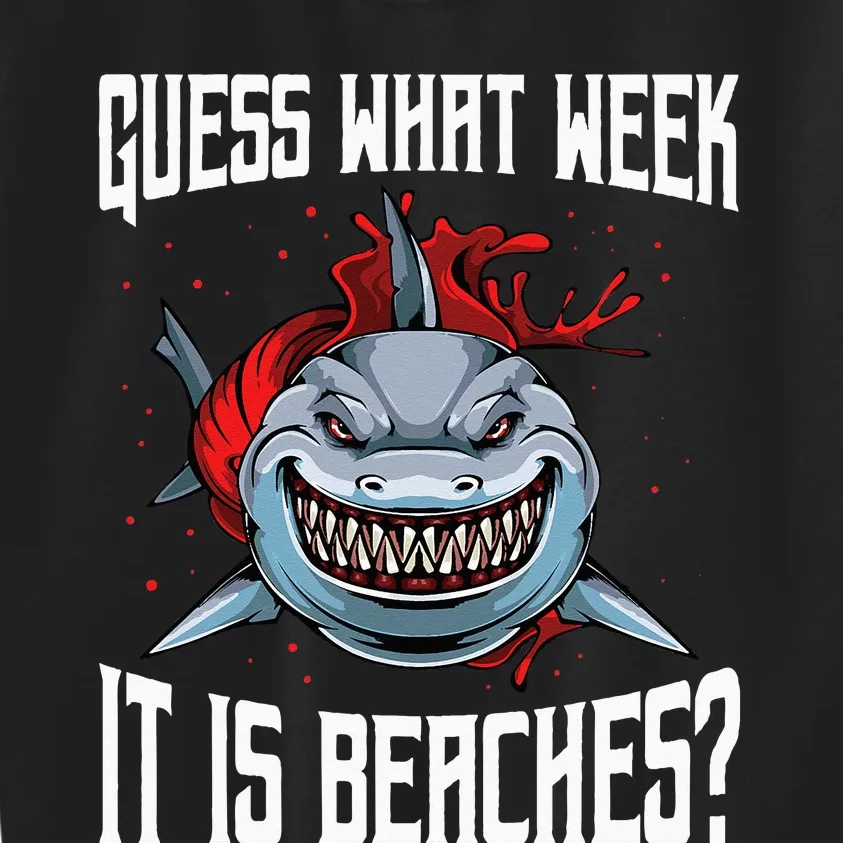 Funny Shark Joke Guess What Week It Is Sarcastic Party Beach Kids Sweatshirt