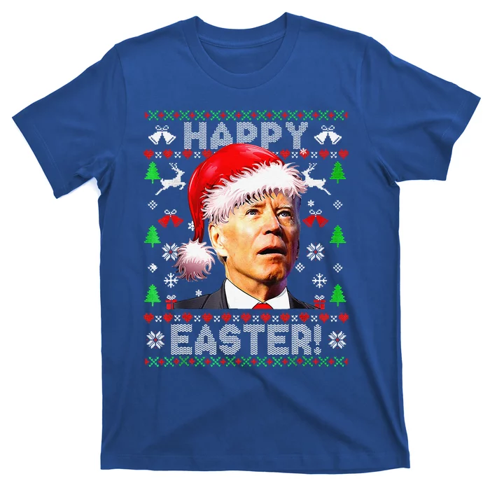 Funny Santa Joe Biden Happy Easter Ugly Christmas Funny T-Shirt