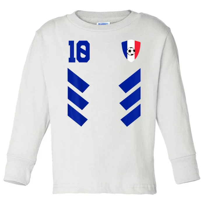 France Soccer Jersey France Football French Toddler Long Sleeve Shirt