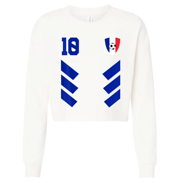 France Soccer Jersey France Football French Cropped Pullover Crew