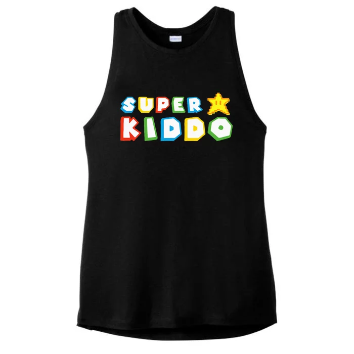 Funny Super Kiddo Humor Gaming Lovers Ladies Tri-Blend Wicking Tank