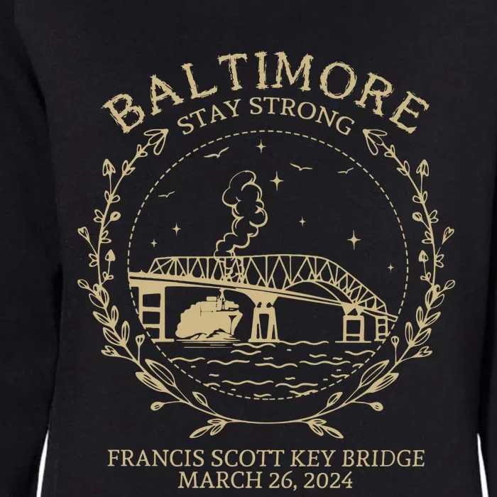 Francis Scott Key Bridge Collaps Womens California Wash Sweatshirt