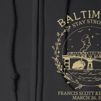 Francis Scott Key Bridge Collaps Full Zip Hoodie