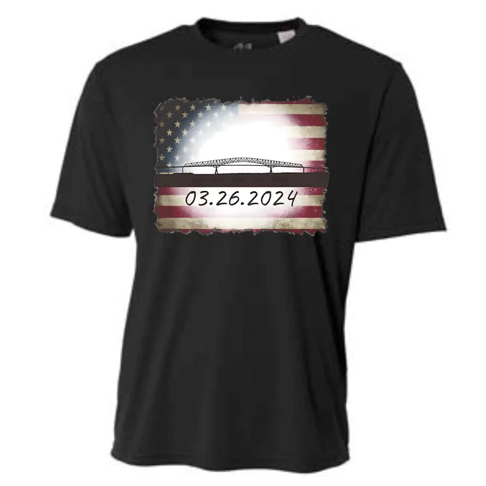 Francis Scott Key Bridge Collapse Baltimore Cooling Performance Crew T-Shirt