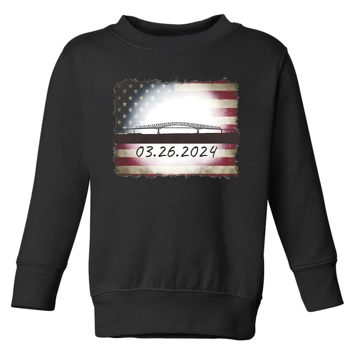 Francis Scott Key Bridge Collapse Baltimore Toddler Sweatshirt