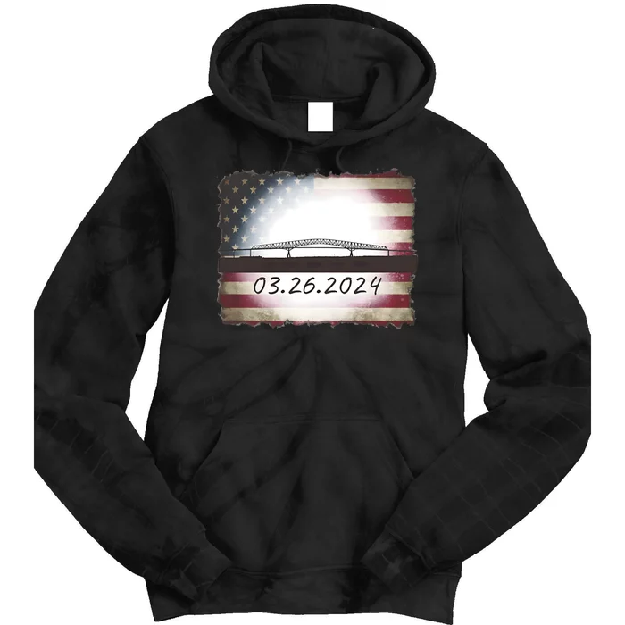 Francis Scott Key Bridge Collapse Baltimore Tie Dye Hoodie