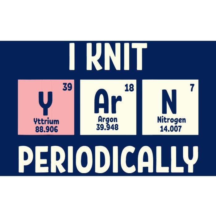 Funny Scientist Knitting I Knit Yarn Periodically Crochet Bumper Sticker