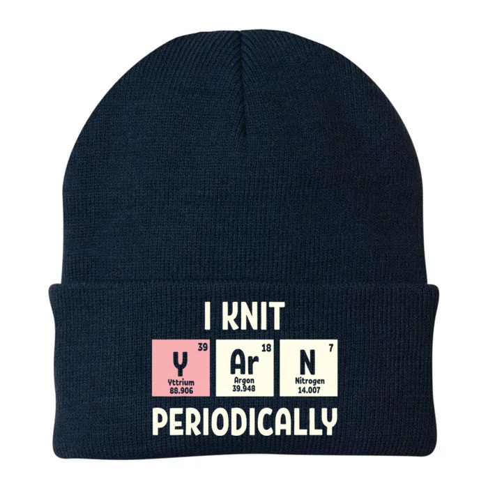 Funny Scientist Knitting I Knit Yarn Periodically Crochet Knit Cap Winter Beanie