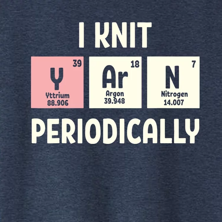 Funny Scientist Knitting I Knit Yarn Periodically Crochet Women's Crop Top Tee