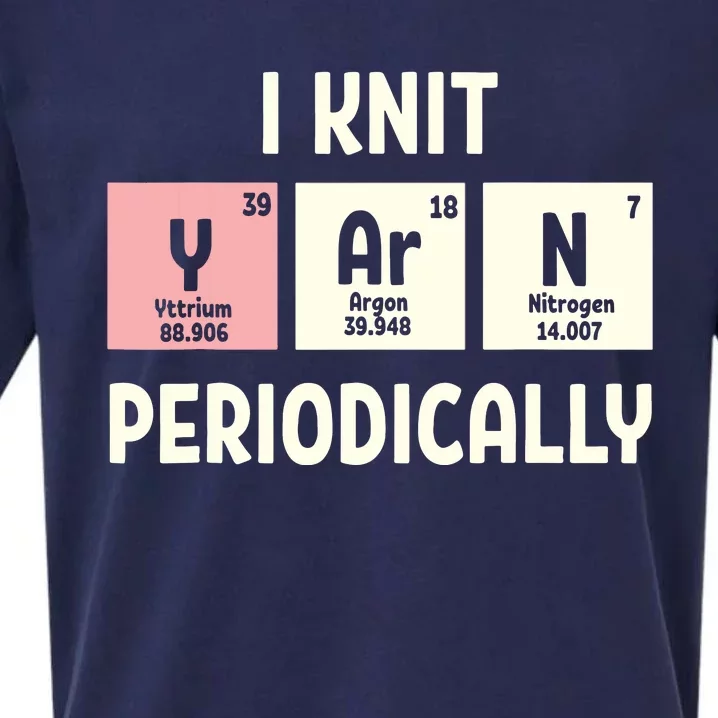 Funny Scientist Knitting I Knit Yarn Periodically Crochet Sueded Cloud Jersey T-Shirt