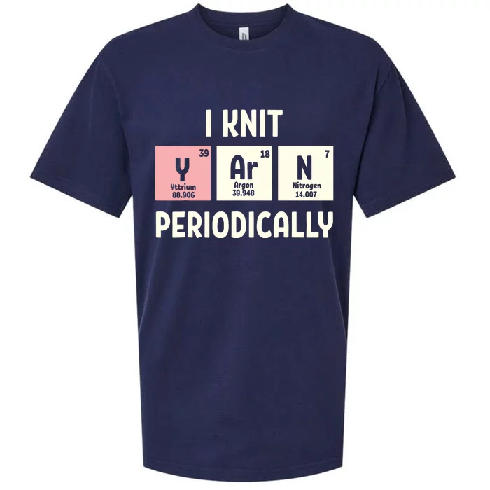 Funny Scientist Knitting I Knit Yarn Periodically Crochet Sueded Cloud Jersey T-Shirt