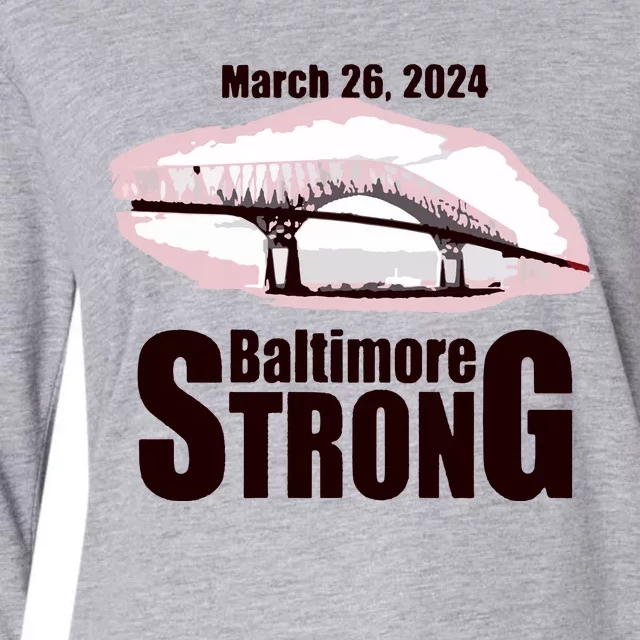 Francis Scott Key Bridge Strong Baltimore Bridge Strong Womens Cotton Relaxed Long Sleeve T-Shirt